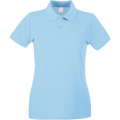 Fruit of the Loom Dames/Dames Lady Fit Poloshirt met korte mouwen (Lichtblauw)