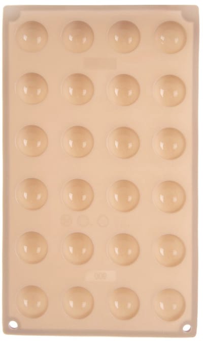 Chocoladevorm en Chocolade Silicone Beige 30x17,5x1,5 cm - Bonbonvorm - Chocolade Praline Bonbons Snoep Vorm - Bakvorm - Fondant - Ijsklontjes