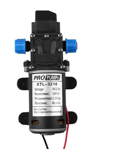 Dailygoody - Self Priming Water Pump - Hoogdruk Pomp - 12V 100W - 8L/min - Voor Van en Caravan - Irrigatie - Compacte Waterpomp