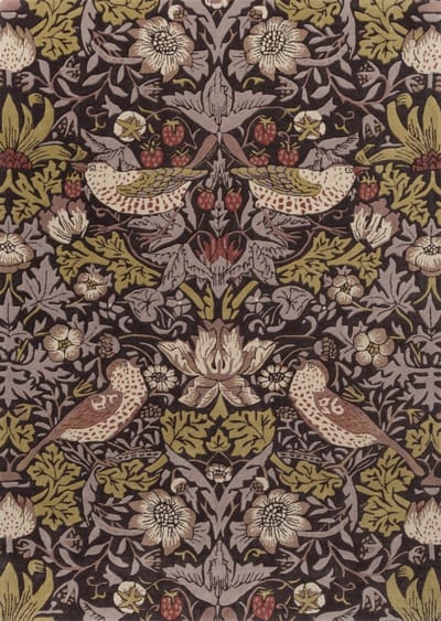 Morris & Co Strawberry Thief Grape 027705 - 140 x 200 cm