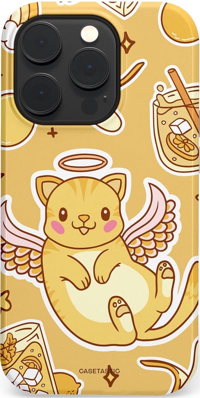 Casetastic Hoesje Geschikt voor Apple iPhone 14 Pro Magsafe - Stijlvolle Beschermende Duo-layer Case - Poezenvleugels