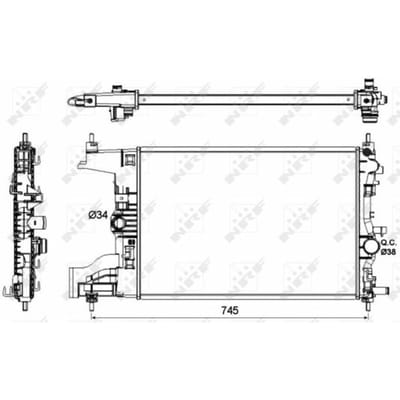 Radiator, motorkoeling NRF 53148