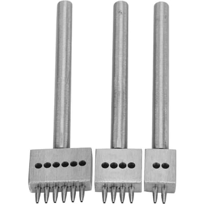 3 pièces Outil Perforateur à Pointes pour Artisanat Point de Couture Perforateur à Pointes Bricolage Fait Main Couture Lacet Outil d'Artisanat gray
