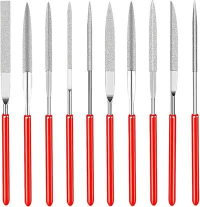 Set van 10 Mini Diamant Vijlensets van 2 x 100mm voor Hout, Sieraden, Metaal en Plastic Bewerking