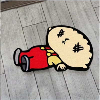 Tapis Cartoon Créatif Aspect Laine pour la Maison - Salon, Chambre à Coucher, Paillasson, Chambre d'Enfant, Décoration Intérieure 80x120cm 31x47inch