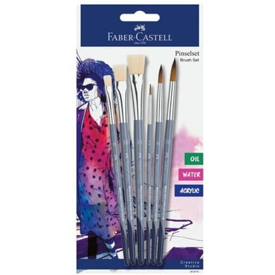 Faber-Castell penselenset - plat (6,10,14) - rond (2, 6,10) - FC-282891
