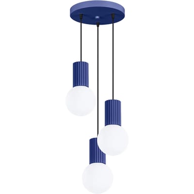 Sollux Lighting Wandlamp Halo - G9 - ultramarijn - aluminium/glas - 25x25x125cm