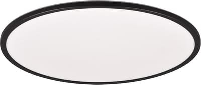 LED Plafondlamp - Torna Skiff - 30W - Aanpasbare Kleur - Dimbaar - Afstandsbediening - Rond - Mat Zwart - Kunststof