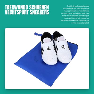 Dailygoods- Taekwondo Schoenen Lichtgewicht - Vechtsport Schoenen - Ademend - PU Materiaal - Inclusief Opbergtas - Maten 37-42 - Vechtsportschoenen