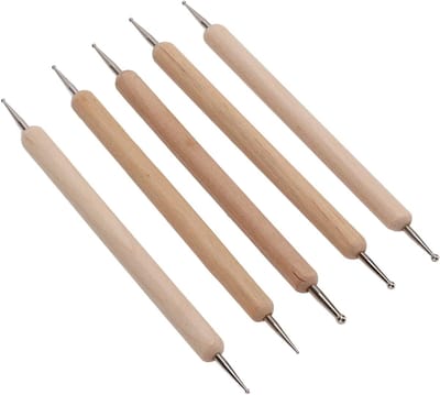 Graveer Pennen Set - Dotting Stylus Klei Tools - Keramiek Beeldhouwen - Dubbelzijdig Ontwerp - 5 Stuks - Niet gespecificeerd