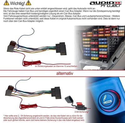 ISO naar Quadlock Radio Adapter Kabelboom voor Ford en BMW Voertuigen