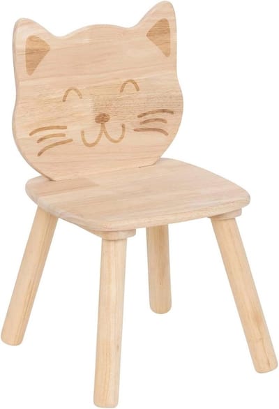 Kattenstoel van natuurlijk hout voor huisdieren