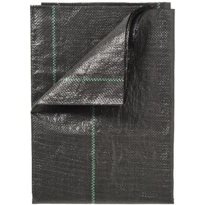 Toile de paillage paysages noire 1 x 50 m, traité anti UV, 100 g/m² - Bâche de sol anti mauvaises herbes