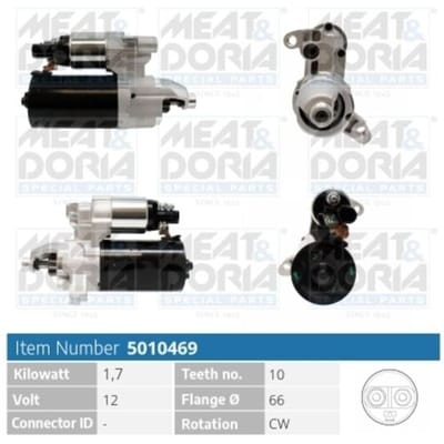 Startmotor / Starter MEAT & DORIA 5010469