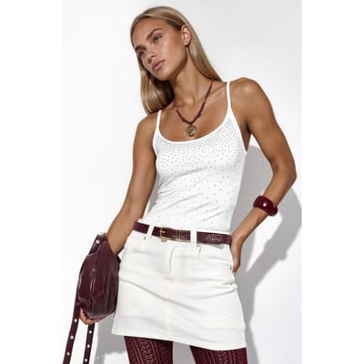 Aansluitende Crop Sequinned Camisole Top