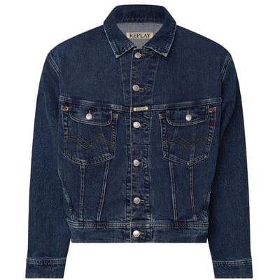 Replay Comfortabel katoenen spijkerjasje voor heren (Blauw)
