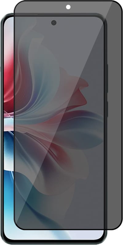 Privacy Screenprotector geschikt voor Oppo Reno 11F - Volledig Dekkend Glas Screen Protector