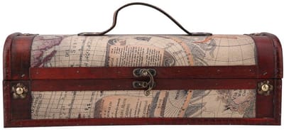 OmGoods - Dailygoody - Houten Vintage Wijn Doos - Geschenkdoos Rode Wijn - Ideaal voor Verjaardag of Bruiloft - Bruin - Fles Houder - Wijn Accessoire - Perfect