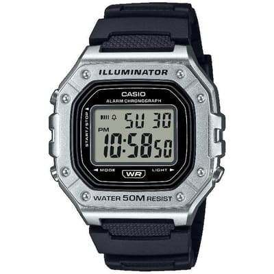Casio G-SHOCK Heren Hars 50M Waterbestendig Digitaal Alarm Kwarts Horloge W-218HM-7AV wit