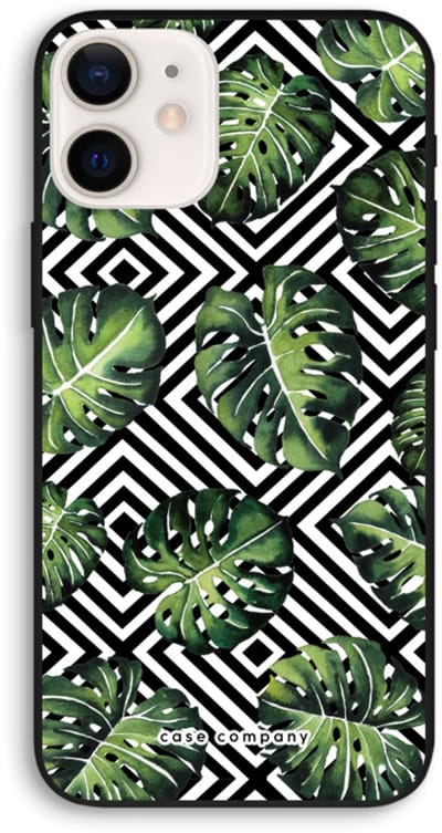 Case Company® - Hoesje geschikt voor iPhone 12 hoesje - Geometrische jungle - Biologisch Afbreekbaar Telefoonhoesje - Bescherming alle Kanten en Schermrand