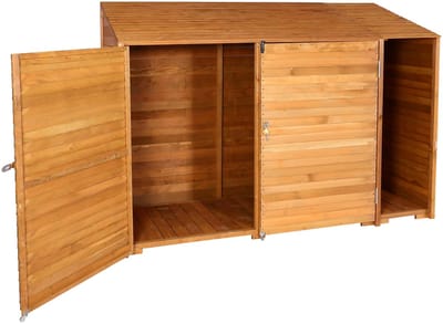 Gereedschapshok MCW-J75, gereedschapskast gereedschapshok, hout gebeitst MVG-gecertificeerd, 180x250x93cm ~ natuurlijke kleur