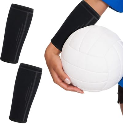 Dailygoods - 1 paar volleybal-armmanchetten, volleybalarmbeschermers, sportpolssteun voor vrouwen en meisjes, zwart, S, zwart