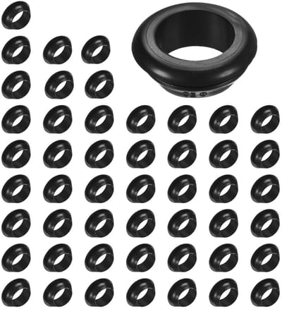 50-Pack Rubber Grommets voor Kabelrail, 20mm Boorgat, 16mm ID Oogring, Geschikt voor Draad, Auto en Metaal Kabelrail Polen