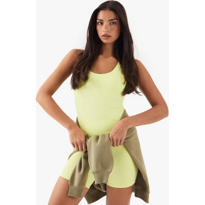 boohoo Dames DSGN Studio Losse Fit Gewatteerde Racervest | Lime | Maat: XL