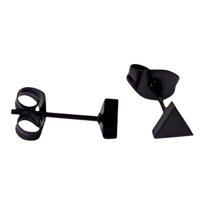 Aramat Jewels | Oorbellen | Stalen Oorbellen Driehoek Zwart – 5mm | | | |5mm | Staal | Kinderen, Volwassenen | Verkleurd niet