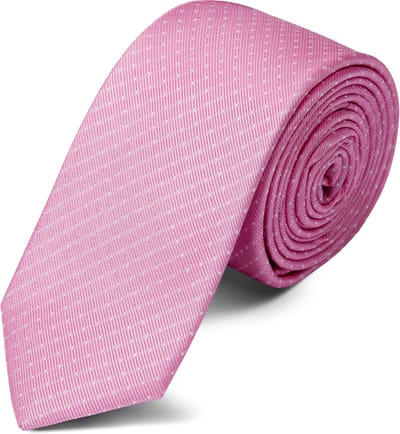 Roze 6 cm Brede Zijden Stropdas met Polkadotmotief