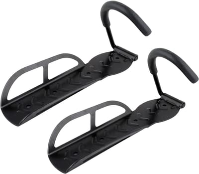 Trizand fietshaak muur - 2x - fiets ophanghaak - wandhouder voor fiets - zwart - max 25 kg