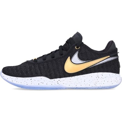 Lebron Xx basketbalschoen voor heren, zwart/metallic goud/wit/puur platina