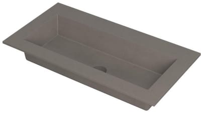 INK Kraft Wastafel Enkele Bak Zonder Kraangat - 900x450x10 mm - Quartz Beton