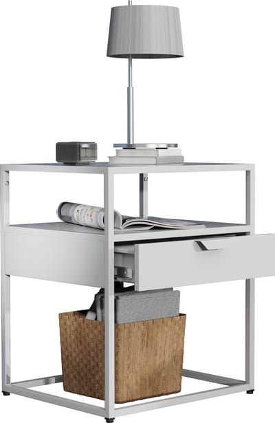 Metalen nachtkastje Bijzettafel Lade Console Nachtkastje Flokas M