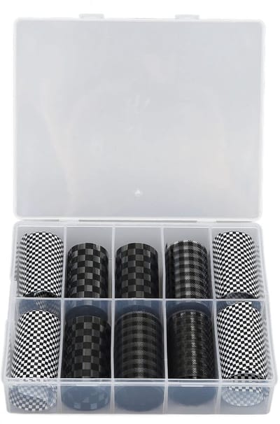 Dailygoods- Nail Art Stickers Geruite - Nagelstickers - DIY - Thuis - Nagelsalon - 1 Doos - Materiaal ABS