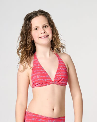 Moodies menstruatie zwemkleding tiener - Bikinitop - maat 140/146(XXS) - Print Rood