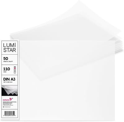 Calqueerpapier Wit - Transparant Papier - Creatieve Projecten - Printbaar en Bedrukbaar - A3 110g - Wit