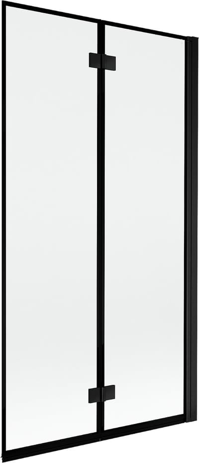 Mexen Mist badwand 2-delig rechts 100 x 150 , zwart frame, zwart - 8A9-100-002-70-70-P
