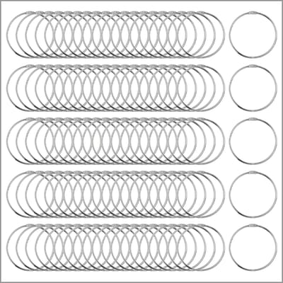 Ringbanden 100 Stuks - Losbladige Ringen - Documenten Binden - Vernikkeld Staal - 38 cm Diameter - Zilver