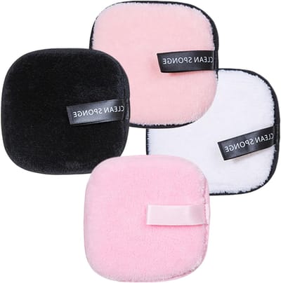 Make-up Remover Pads - Herbruikbare Pads - Gezichtsreiniging - Zachte Textuur - 4 Stuks - Zwart en Roze