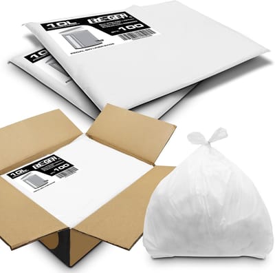 1000 Stuks 10L Keuken en Badkamer Pedaalemmerzakken - Doorzichtig en Sterk