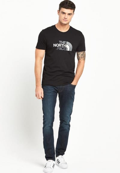 The North Face Heren T Shirt SS Easy Tee Zwart