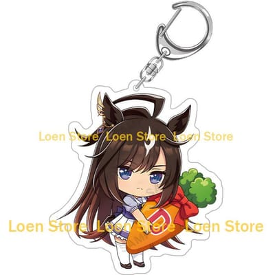 Umamusume Pretty Derby Narita Brian TM Opera O Agnes Tachyon Grass Wonder Kitasan Black Vodka Chibi Acryl sleutelhanger Tas hanger 6CM Acrylic keychain black