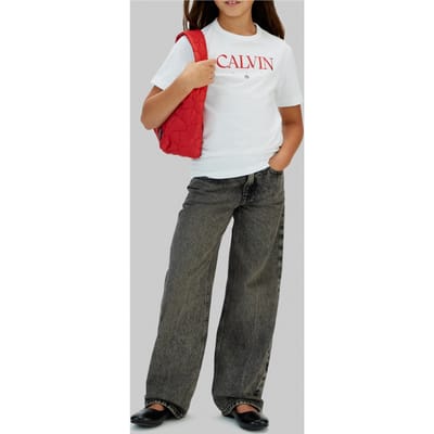 Calvin Klein Girls Multi Color S/s T-shirt Bright White Taglia: 4 | T-shirt Outlet | kids | Bianco