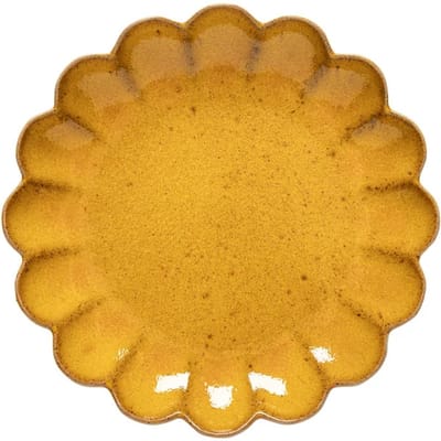 Costa Nova Marrakes servies aardewerk gebaksbord 19 cm komijngeel