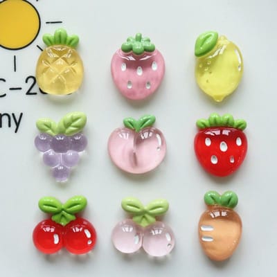 8 Stuks Schattige Glanzende Transparante A Fruitfeest Koelkastmagneet Po Muur Berichtbord Magnetische Stickers Huisdecoratie