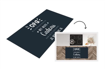 Keukenloper - Loper keuken - Kado man - Opa - Spreuken - Het beste cadeau - Quote - 120x60 cm - Keukenloper vinyl