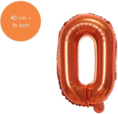 Fienosa Folieballon Letter O Oranje 40 cm – Letterballon voor EK, WK & Feestdecoratie