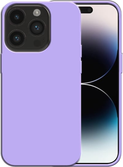 Smartphonica Siliconen hoesje voor iPhone 14 Pro case met zachte binnenkant - Paars geschikt voor iPhone 14 Pro