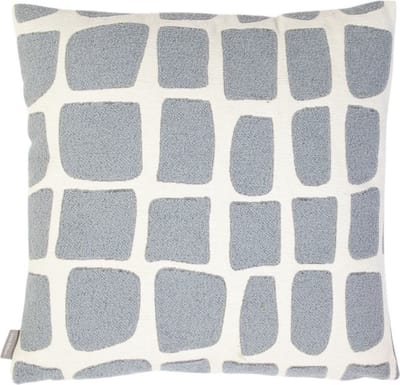 Doby chenille jaquard kussen lichtgrijs 45x45cm